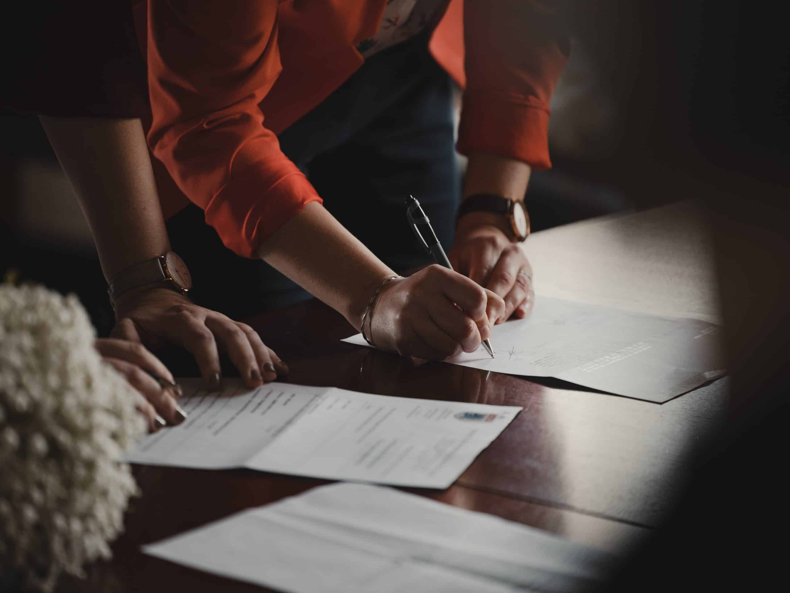 signing documents